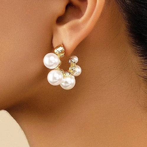 Mini Pearl Hoops