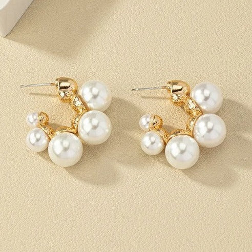 The Mini Pearl Hoops