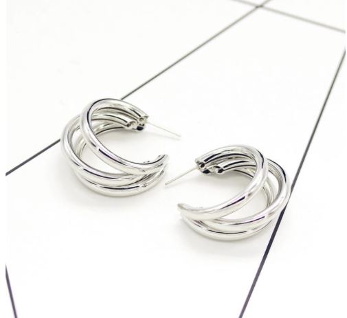 The Triple hoops Silver